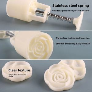 Biscuit Hand Pressure Mooncake Molds Tool Food-Grade Plastic Flower Shaped Mold for Mung <b>Bean</b> Cake and Snow Skin <b>Baking</b> - Product Image 3