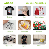 Etiquetas de Cuello DTF Personalizadas Goode para Uniformes Corporativos, Etiquetas de Cuidado Resistentes para Ropa, Suministro para Fábricas de Ropa, PET