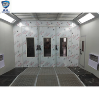 Cabine de peinture automobile professionnelle avancée pour véhicules industriels, avec chauffage électrique LED 18KW et contrôle de température