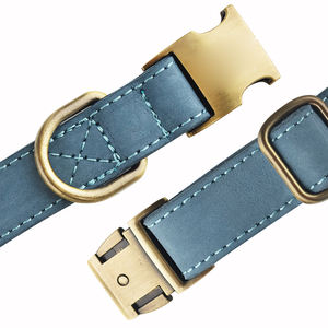 <span class=keywords><strong>Collar</strong></span> de perro de cuero genuino de alta calidad ajustable, <span class=keywords><strong>Collar</strong></span> de perro de cuero impermeable personalizado de lujo con Hardware de aleación - Product Image 2