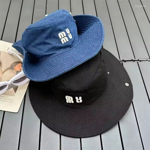 Chapeau bob en denim unisexe à large bord, respirant, imperméable, chapeau de soleil de plage, chapeau de cow-boy ajusté - Product Image 5