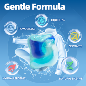 Échantillon gratuit Dosettes à linge jetables écologiques biodégradables à 4 chambres en 3 dimensions à base de plantes Non toxiques Sans danger pour les <span class=keywords><strong>allergies</strong></span> - Product Image 6