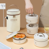 Boîte à lunch isotherme extra longue en acier inoxydable 304, chauffage électrique 24 heures, thermos pour repas des employés de bureau, aliments chauffables en hiver