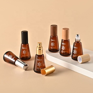 Flacone Roll-On in Vetro da 10 ml con Tappo a Vite in Legno di Bambù, Ricaricabile e Vuoto per Profumi e Oli Essenziali - Product Image 2