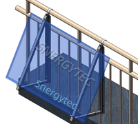 Supports de montage de panneaux solaires triangulaires réglables AL6005-T5 en aluminium anodisé certifiés CE pour balcon et toit plat Snergytech