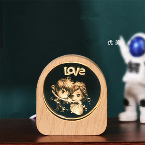 Jour de noël romantique lampe d'ambiance USB alimenté <span class=keywords><strong>cerf</strong></span> ours conception éclairage de chevet boule de cristal Led 3D éclairage de nuit - Product Image 3