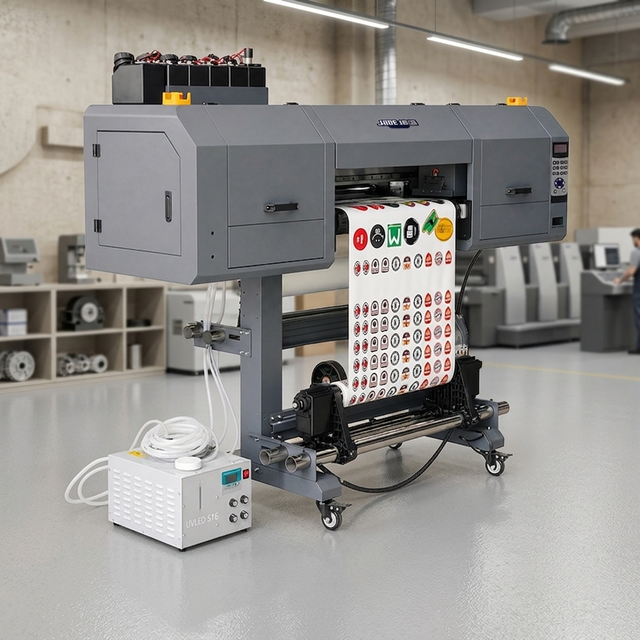600mm Industrial Flatbed UV Inkjet Hybrid Printer With  3 to 4 PCS EPS0N I3200-U1 Printheads Flex/PVC Compatible with