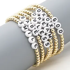 Bracelet en acier inoxydable pour hommes et femmes, avec perles rondes boho, colorées, bon marché, fait à la main, vente en gros, nouvelle mode