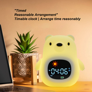 Nuevo y divertido reloj despertador para niños, luz nocturna, entrenador de sueño, oveja, Color cálido, máquina de sonido para dormir para dormitorio, uso doméstico, Interruptor táctil - Product Image 3