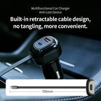 Traceur anti-perte mini double système compatible avec Find My Android, Hub de localisation intégré, rechargeable en voiture, placement dans l'allume-cigare, garantie 1 an