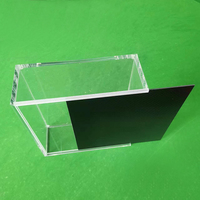 Étui de présentation transparent moderne, personnalisé, carré, écologique, recyclable, en acrylique de luxe, léger et résistant à l'eau