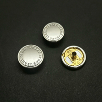 Bouton-pression métallique OEM ODM en laiton, personnalisé avec logo de marque, plaqué cœur de luxe (capuchon) pour fabricant de denim/jeans/vestes/cuir