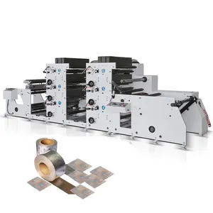 320 roll ke roll 4 6 8 warna label kertas mesin cetak flexo inline untuk kemasan makanan ringan bahan film