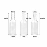Cetakan layar makanan kosong kelas 50ml minuman keras botol wiski minuman keras anggur hewan peliharaan botol Tequila plastik Mini dengan tutup