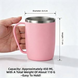 Mug de voyage personnalisé en acier inoxydable, gobelet isotherme moderne avec poignée et couvercles pour Halloween, camping, Noël, cadeau - Product Image 4