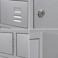 Armoire à casiers commerciale personnalisable à 24 portes en acier inoxydable 201/304, compartiments ventilés verrouillables, capacité de charge de 500 kg/m