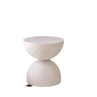 Table ronde de style moderne et simple, table de chevet et table basse créative en crème