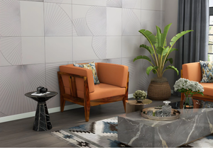 Ensemble de canapés Jodhpuri Woods Vihax de qualité supérieure, 3+1+1 places, structure en bois massif, design élégant, sièges confortables, parfait - Product Image 4