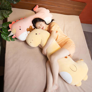 Almohada de Peluche de Animales de Dibujos Animados, Extraíble y Lavable, Muñeca Larga para Dormir para Niñas, Dinosaurio, Ganso, Ciervo, para Comodidad y Estilo - Product Image 2