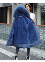 Couleur femmes manteau coupe-vent chapeau détachable longs manteaux hiver chaud femmes manteaux pour dames