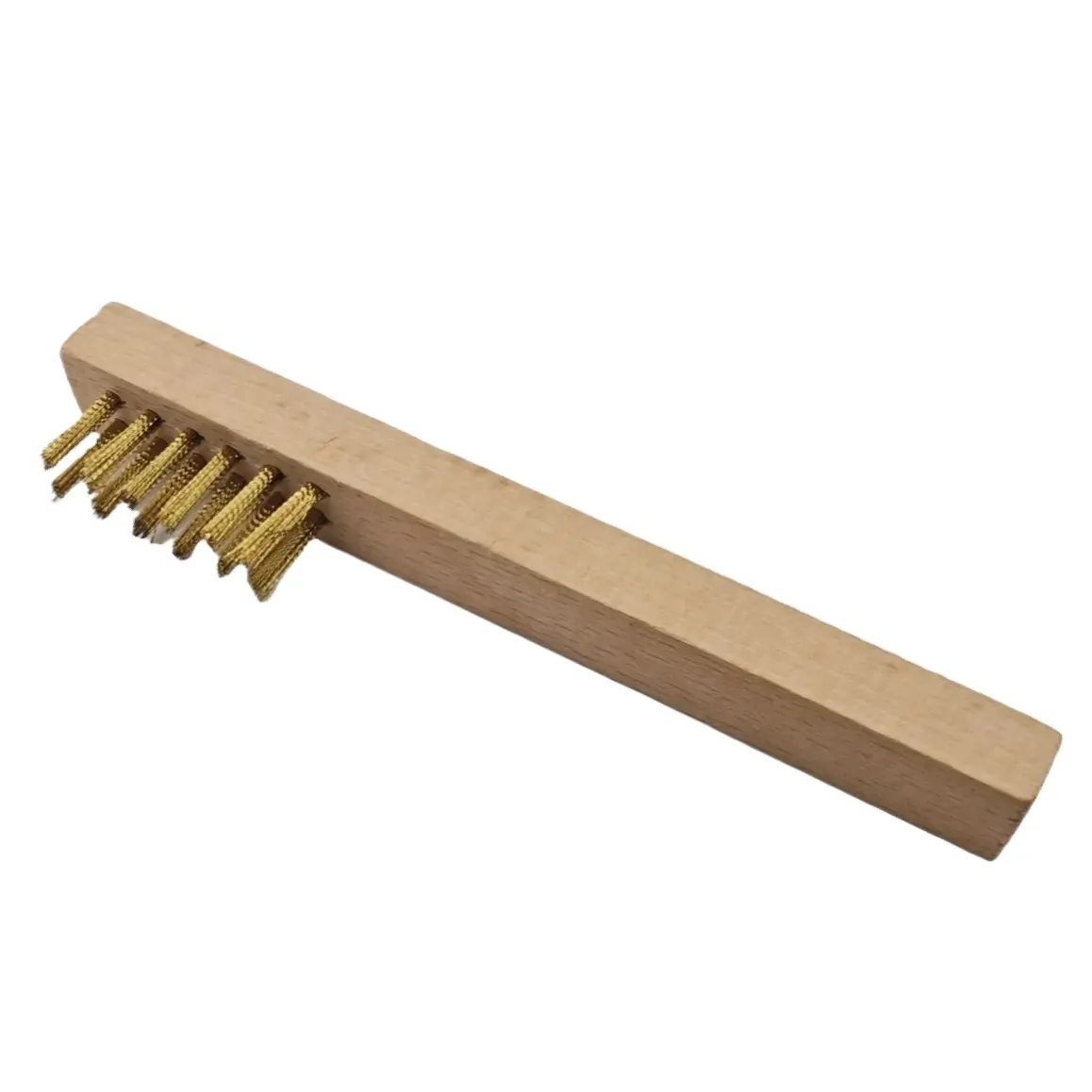 Nhà máy cung cấp FSC sồi tay cầm bằng gỗ dây đồng mini nhỏ Bàn chải đánh răng để làm sạch chi tiết