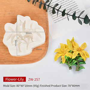 DUMO Car Diffusion Stone Moule en silicone 3D Fleurs Moule à parfum <span class=keywords><strong>maison</strong></span> Moule à plâtre pour DIY Chocolat Fondant Moule en silicone Bougie - Product Image 5