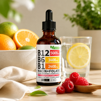 Capsules et gouttes liquides de complexe de vitamines B pour adultes, très vendues, pour l'immunité, l'énergie et le métabolisme, avec B1, B12, B6, sous forme de comprimés