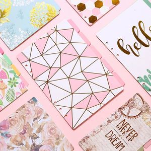 Cute A5/A6 5-<b>sheet</b> Index Divider Tab Notebook 6 Holes <b>Leather</b> Stationery Hardcover Binder Planner Paper Planner Accessories - Product Image 2