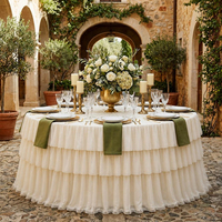 Nappe Ronde en Polyester Personnalisée pour Vente en Gros, Nappe de Cocktail Empilable pour Mariage, Événement, Banquet, Hôtel