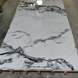 Panneau mural en <span class=keywords><strong>PVC</strong></span>, feuille <span class=keywords><strong>de</strong></span> marbre UV, imitation bois - Product Image 2