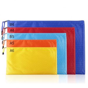 Waterproof PVC Pencil Storage Bag Mesh Zipper Pouch A6 Travel <b>Organizer</b> Oxford <b>File</b> <b>Folder</b> School Office - Product Image 1