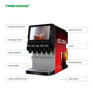 TWBEVERAGE Distributeur <span class=keywords><strong>de</strong></span> soda post-mix 4 saveurs en gros avec écran publicitaire pour <span class=keywords><strong>la</strong></span> restauration rapide et l'hôtellerie - Product Image 2