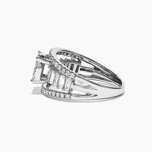 Anello Elegante da Donna per Fidanzamento, Design Minimalista a Quattro Punte con Accenti Scintillanti, Gioiello Regolabile in Lega, Stile Moderno, Idea Regalo - Product Image 4