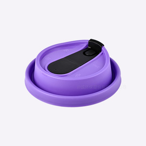 Couvercle en PP givré avec <span class=keywords><strong>bouchon</strong></span> de connexion, coloré (violet, jaune, bleu, vert), réutilisable, <span class=keywords><strong>pour</strong></span> tasses à café chaudes – Fournisseur d'usine - Product Image 4