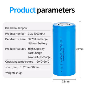 Doublepow แบตเตอรี่ลิเธียมไอออน3.2โวลต์32650เซลล์แบตเตอรี่ Lifepo4สำหรับระบบจัดเก็บพลังงานแสงอาทิตย์เครื่องใช้ไฟฟ้าภายในบ้าน - Product Image 6