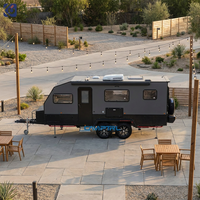 Caravane tout-terrain robuste CAMPTRL avec système solaire, remorque de camping mobile pour usage extérieur