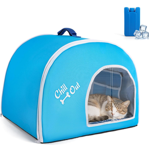 AFP Hot Summer Foldable Waterproof Cat Cooling House Indoor Outdoor Pet Cooling Shelter Enclosed Pet Ice <strong>Igloo</strong> For <strong>Dogs</strong> and Cats - Product Image 1