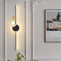 Lampu Dinding Aluminium Modern Minimalis Elegan Putih/Hitam 3000K/4000K/6000K untuk Kamar Tidur / Lampu Dinding Latar Belakang (A6113-2)