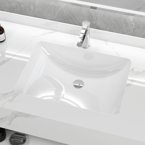 Mueble de Baño Moderno de Doble Capa con <span class=keywords><strong>Lavabo</strong></span> de Cerámica Integrado en Losa de Roca, Montado en la Pared, Combinación de <span class=keywords><strong>Lavabo</strong></span> y WC - Product Image 4