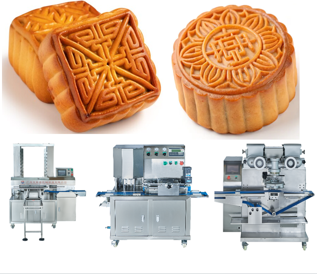 Automatic Moon Cake Forming Production Line | PLC Controlled Encrusting & Stamping Machine