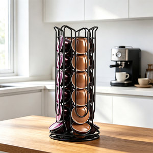Support rotatif <span class=keywords><strong>de</strong></span> luxe en métal pour capsules <span class=keywords><strong>de</strong></span> café et <span class=keywords><strong>sirop</strong></span> <span class=keywords><strong>Nespresso</strong></span> Vertuo, organiseur <span class=keywords><strong>de</strong></span> dosettes pour capsules <span class=keywords><strong>Nespresso</strong></span> Originales - Product Image 3