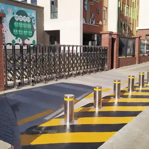 Leading Automatic Bollard Manufacturer - Telescopic Retractable Pneumatic Post Barrier For Crowd Control And Car Safety