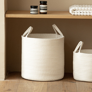 Nordic-style storage <b>baskets</b>, cotton yarn <b>baskets</b>, laundry <b>baskets</b>, dirty clothes storage bins, handheld clothing and toy - Product Image 4