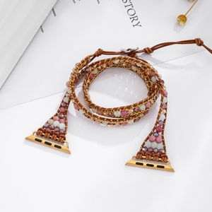 Boho Chic Simple Populaire <span class=keywords><strong>Apple</strong></span> e Montre <span class=keywords><strong>Bracelet</strong></span> Accessoires Pierre Naturelle <span class=keywords><strong>Tressé</strong></span> <span class=keywords><strong>Bracelet</strong></span> Enveloppé Bijoux <span class=keywords><strong>Bracelet</strong></span> - Product Image 3