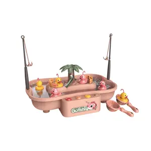 HUADA Funny B/O Plastik fisch Tischs pielset Kinder Electronic Duck Fishing Game Spielzeug mit Licht & Musik