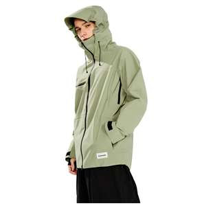 Chaqueta de esquí de talla grande personalizada OEM, chaqueta de nieve para exteriores con función de calefacción, ropa de esquí de moda, verde claro - Product Image 2