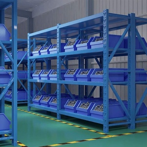 Wholesale 4 Tier Black Industrial Heavy Duty Shelving Industrial Shelving Unit Warehouse Rack Storage Shelves