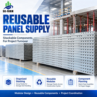 Système de coffrage modulaire en aluminium pour murs et dalles en béton, recyclable et réutilisable, pour la construction de bâtiments à plusieurs étages