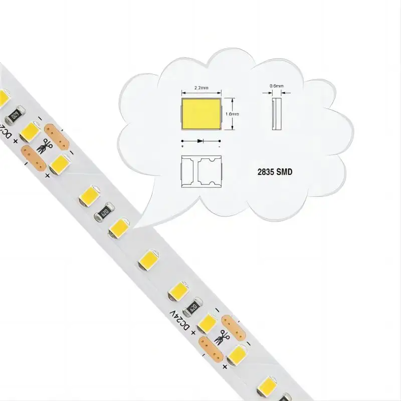 Cao linh hoạt LED Strip ánh sáng siêu độ sáng hiệu quả linh hoạt 120LED CE ROHS CUL 2 năm Bảo hành 24V SMD 2835 LED Strips