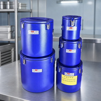 Conteneur isotherme commercial en acier inoxydable pour le transport alimentaire – Baril thermique pour livraison de repas chauds et froids – Ensemble 20L/40L/66L